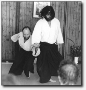 Sugano Sensei demonstrating jo techniques - circa 1975